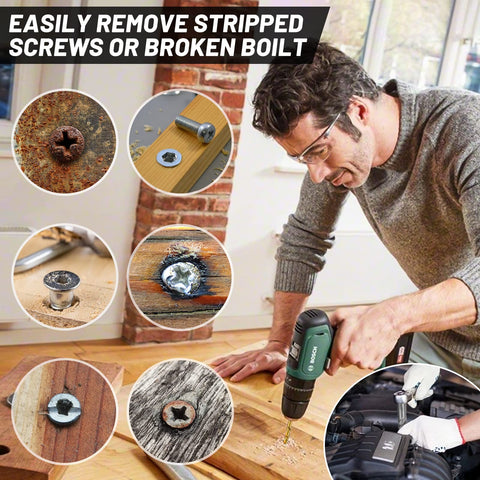 WYBENZ screw extractor 1/8 to 3/8 size close-up for damaged screws.