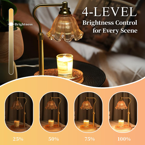 Wyghyronic candle warmer lamp showing four level dimming for fragrance control