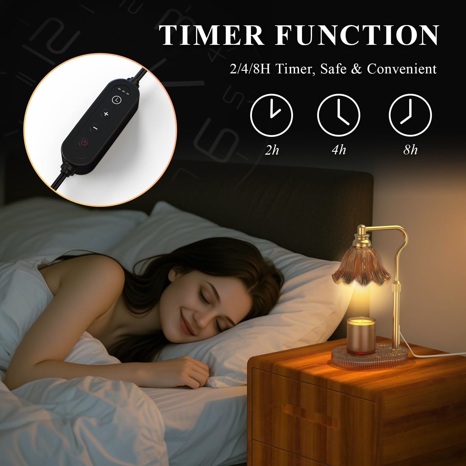 Wyghyronic candle warmer lamp flameless safety design for calm ambiance