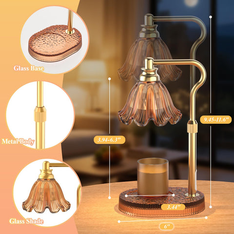 Wyghyronic candle warmer lamp with timer options for scheduled use