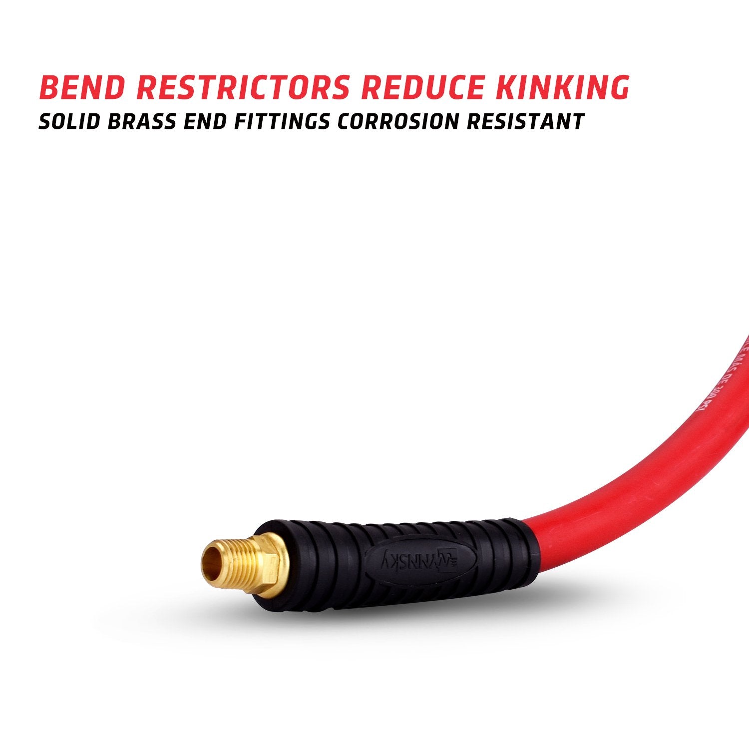 WYNNsky solid brass end fittings seal better and resist corrosion