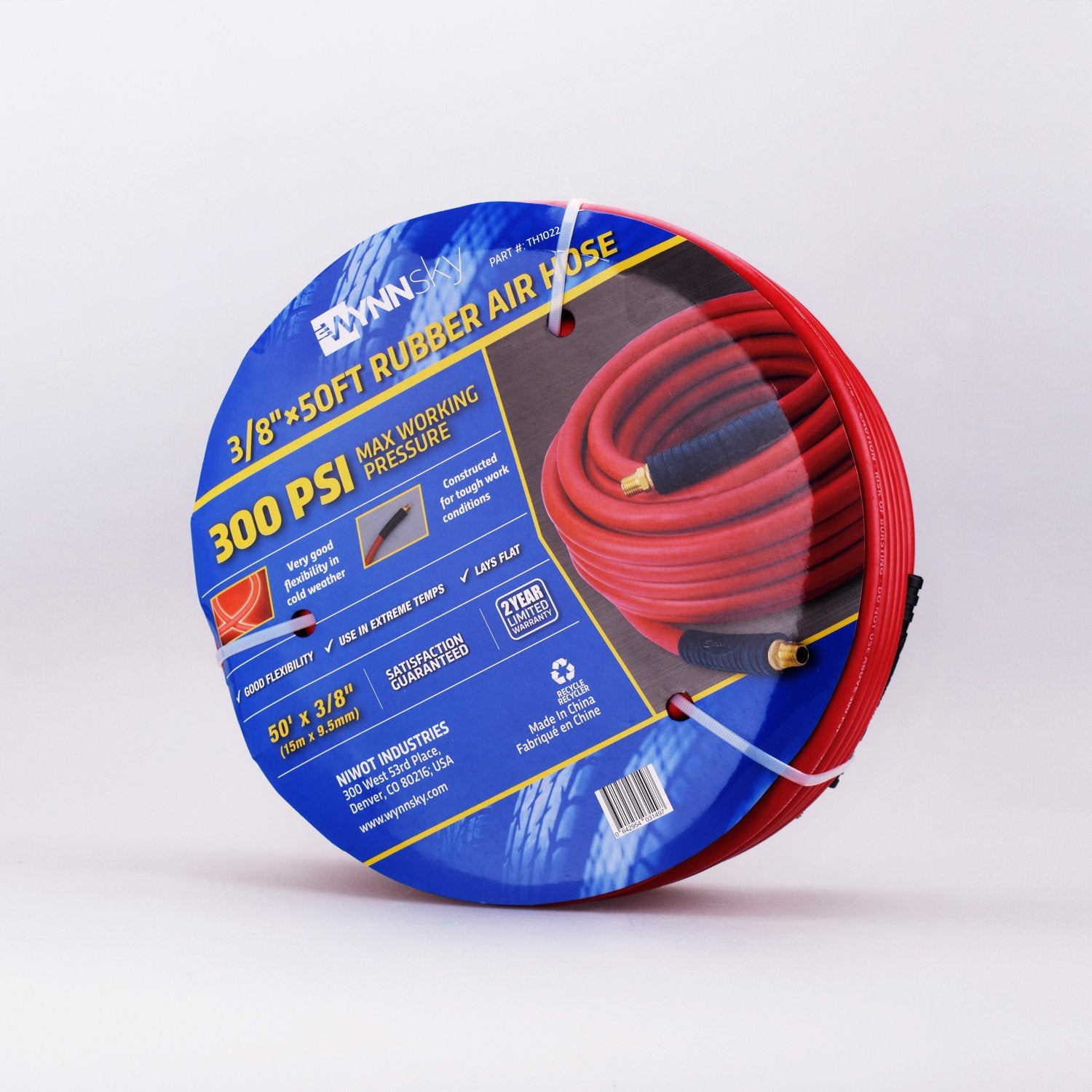 WYNNsky 300 PSI rated hose suitable for high-demand air tools
