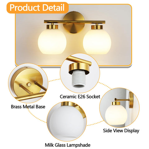 Wynterhaven brushed gold frame adds durable, timeless elegance to any space.