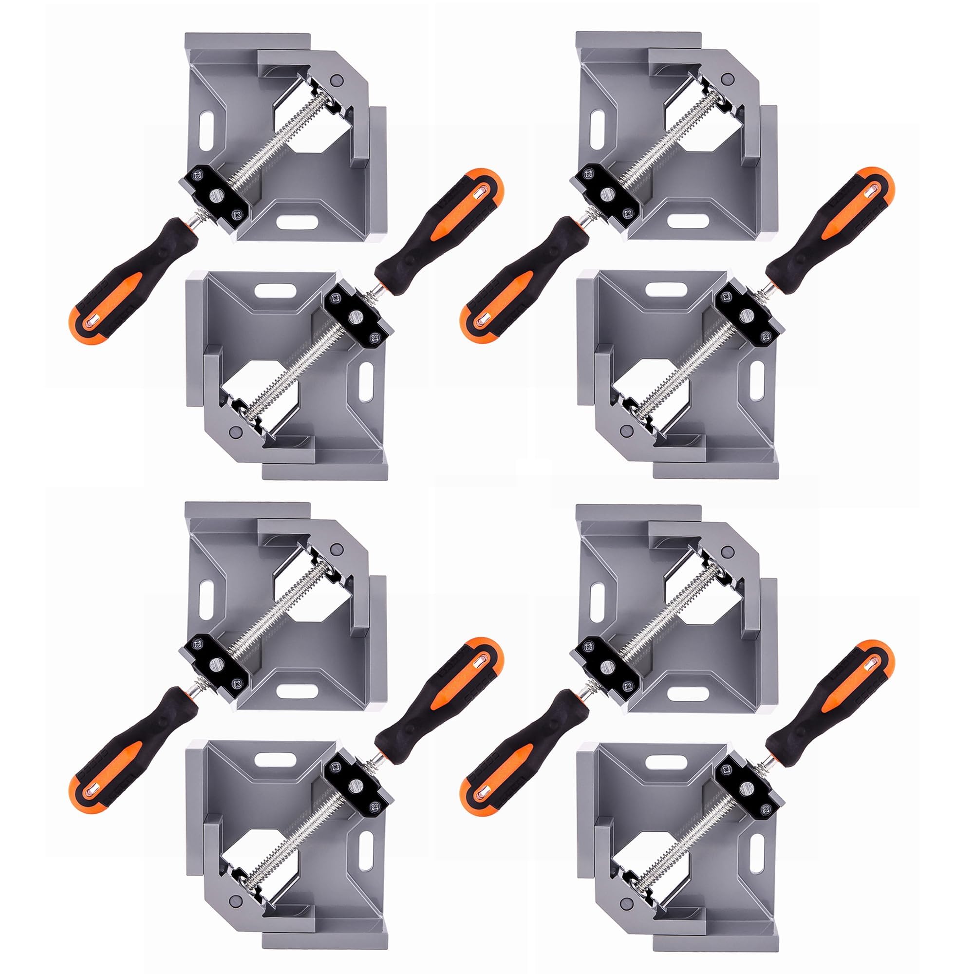 WYQYQ 8pcs corner clamp shows a 90-degree angle for precise joints in woodworking