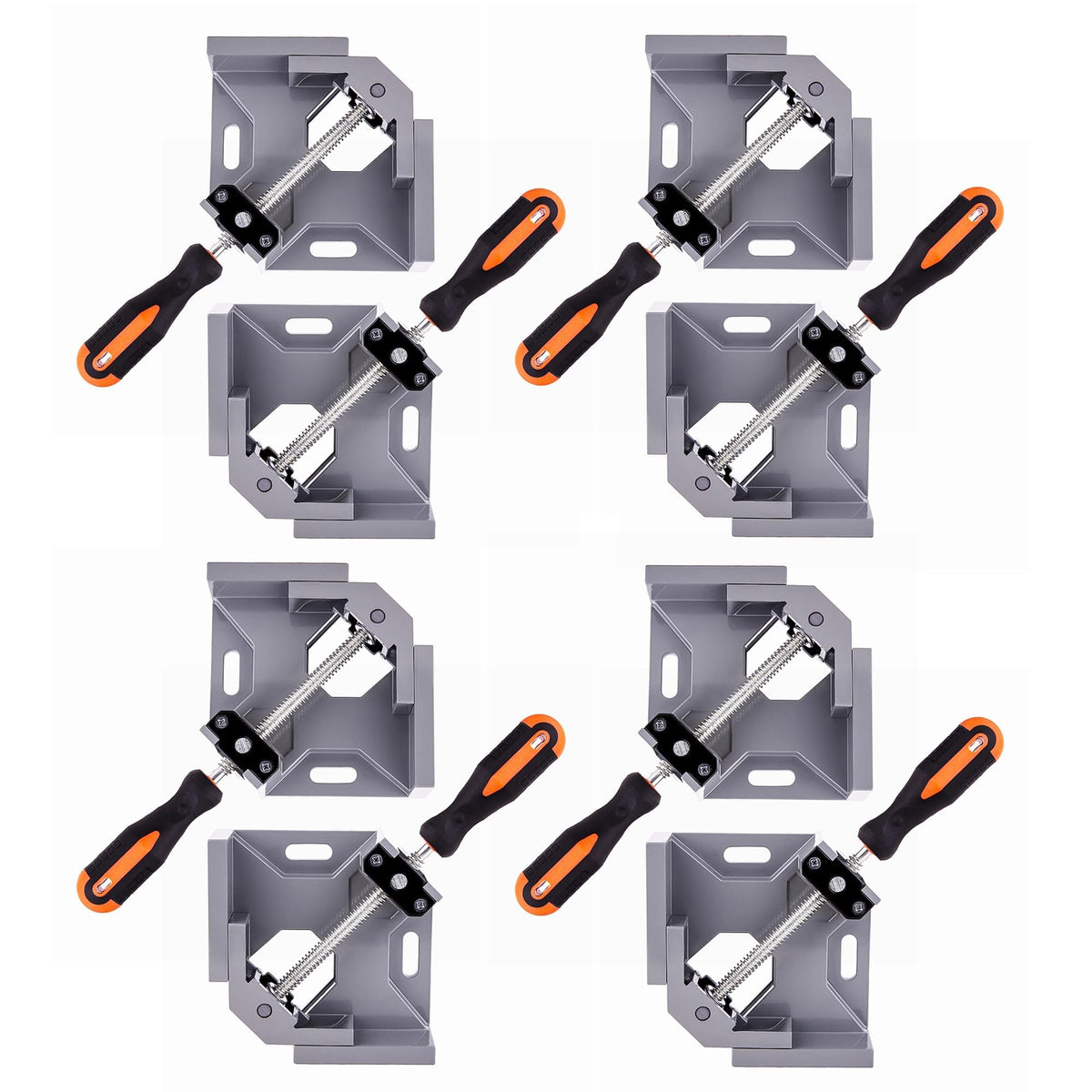 WYQYQ 8pcs corner clamp shows a 90-degree angle for precise joints in woodworking