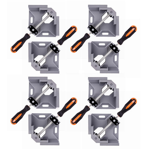 WYQYQ 8pcs corner clamp shows a 90-degree angle for precise joints in woodworking