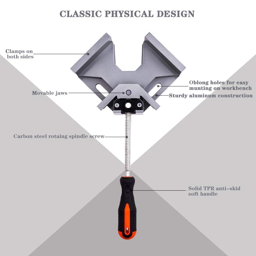 WYQYQ corner clamp aluminum alloy frame offers durable, steady support