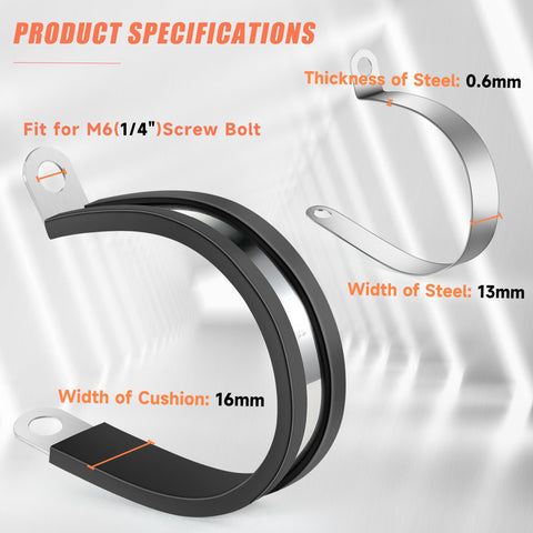 WYSIWYKA rubber-cushioned clamp dampens vibration for cables and tubes