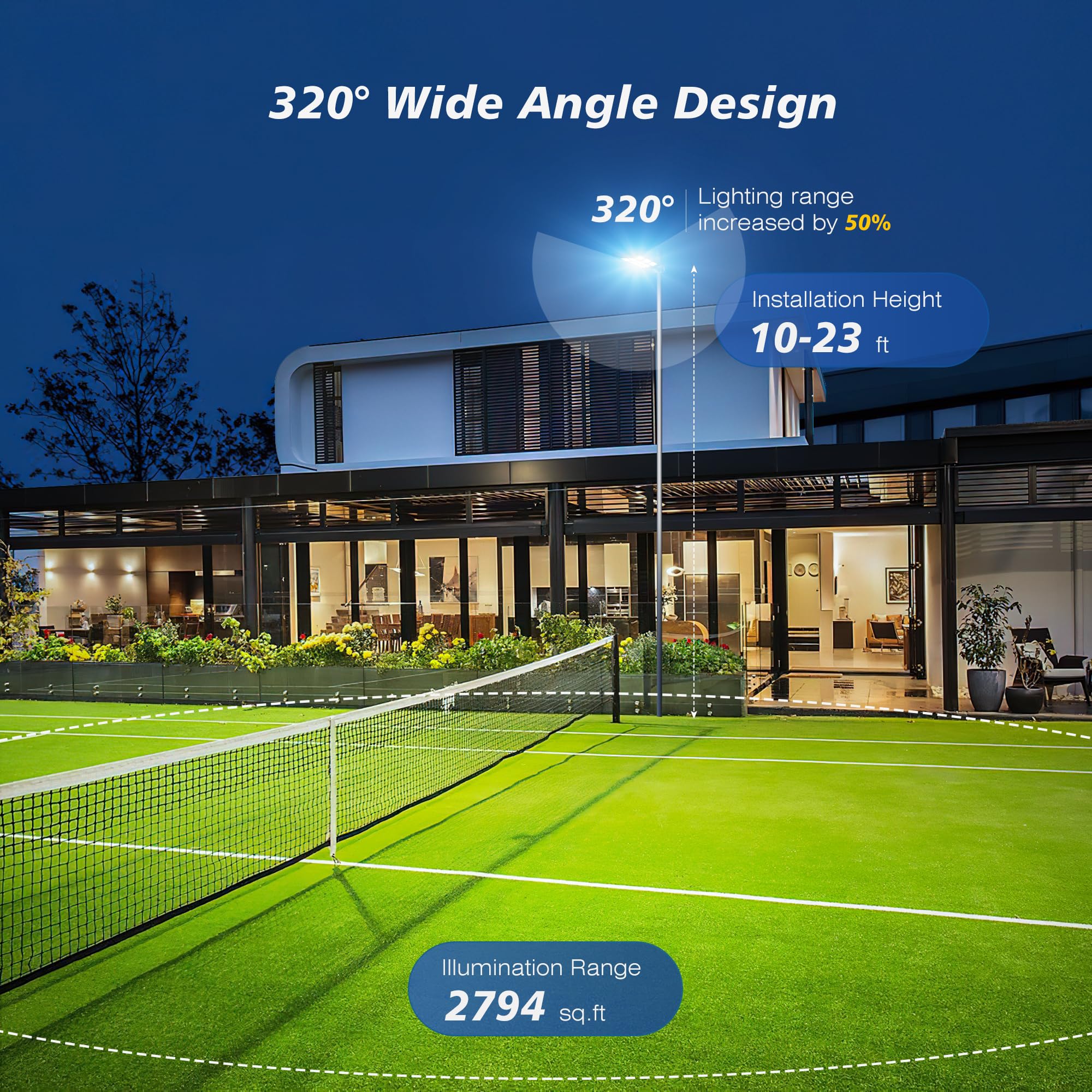 WYWNA motion-sensor outdoor light activating on movement