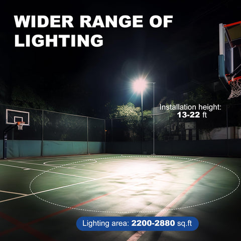 WYWNA 6500K lighting in a parking lot for clear nighttime visibility.