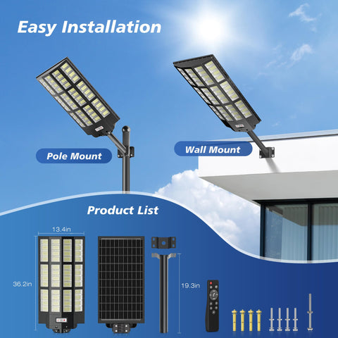 WYWNA commercial solar light suitable for streets and parking lots