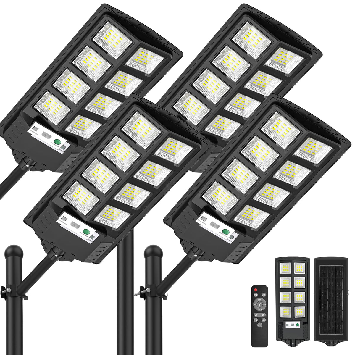 WYWNA solar lights outdoor 6000K provides bright wide-area illumination for pathways.