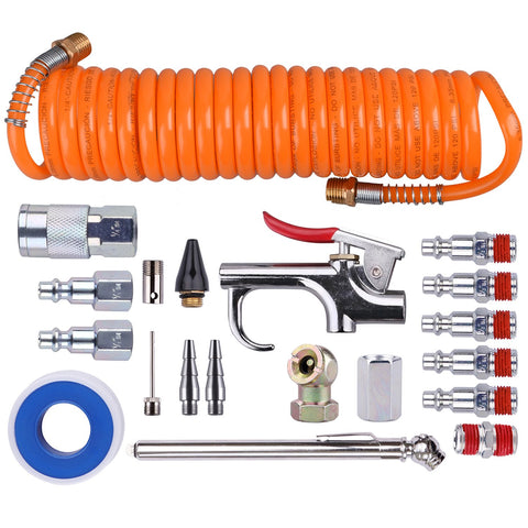 WYNNsky coil PU hose 15ft enables versatile pneumatic tasks