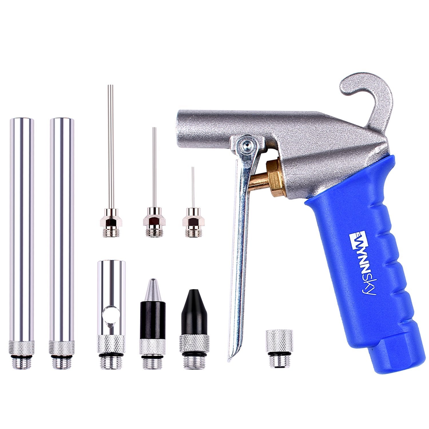 WYNNsky high-flow air blow gun ready for quick workshop cleanup and heavy debris removal.