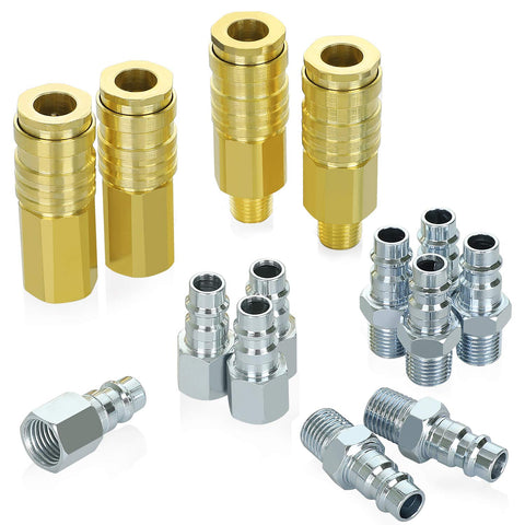 WYNNsky high flow fittings front view for 1/4 inch tools and high-pressure use.