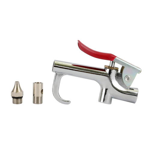 Wyynnsky lever air blow gun with two nozzle attachments for versatile airflow.