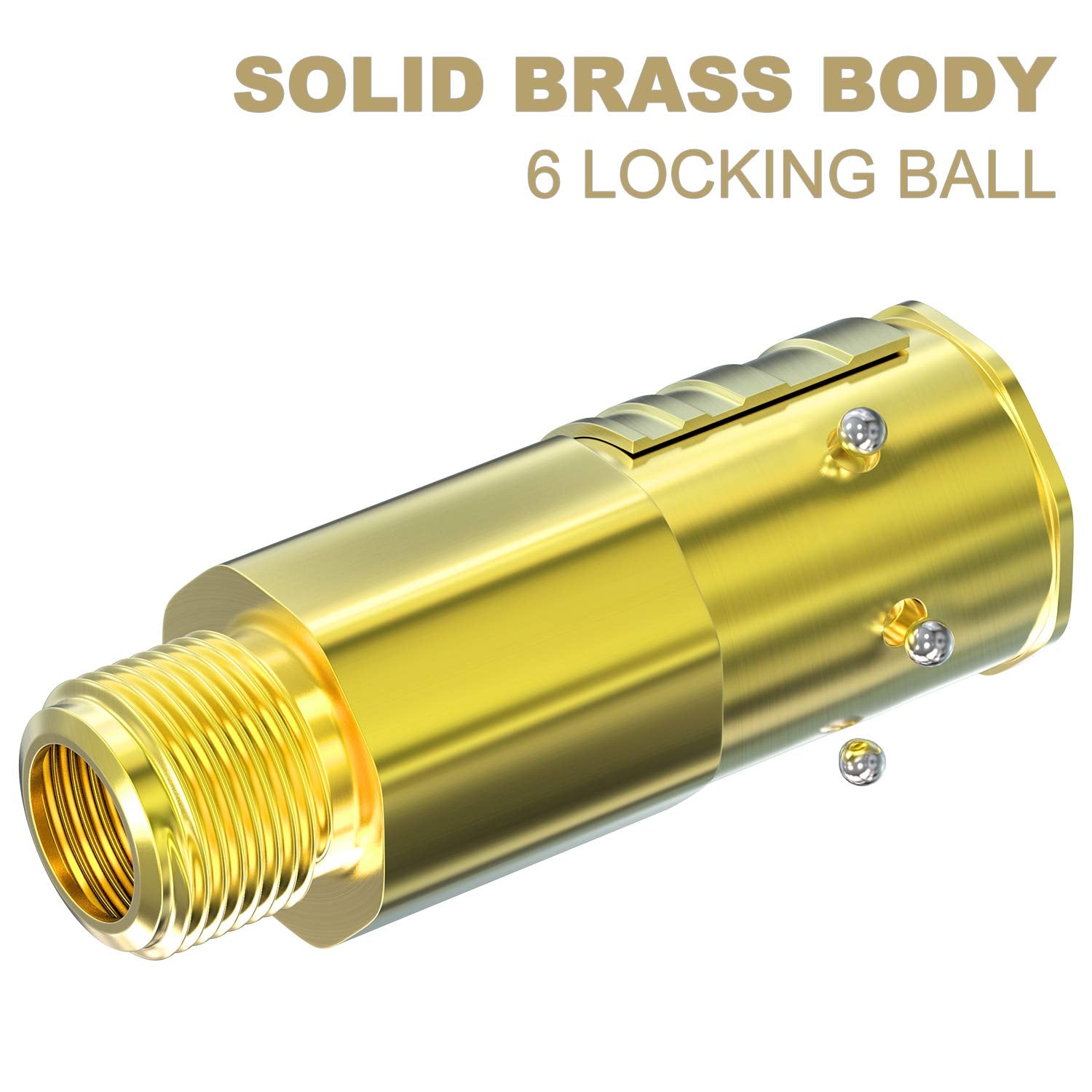 WYNNsky six locking balls quick-connect section demonstrates secure connections.