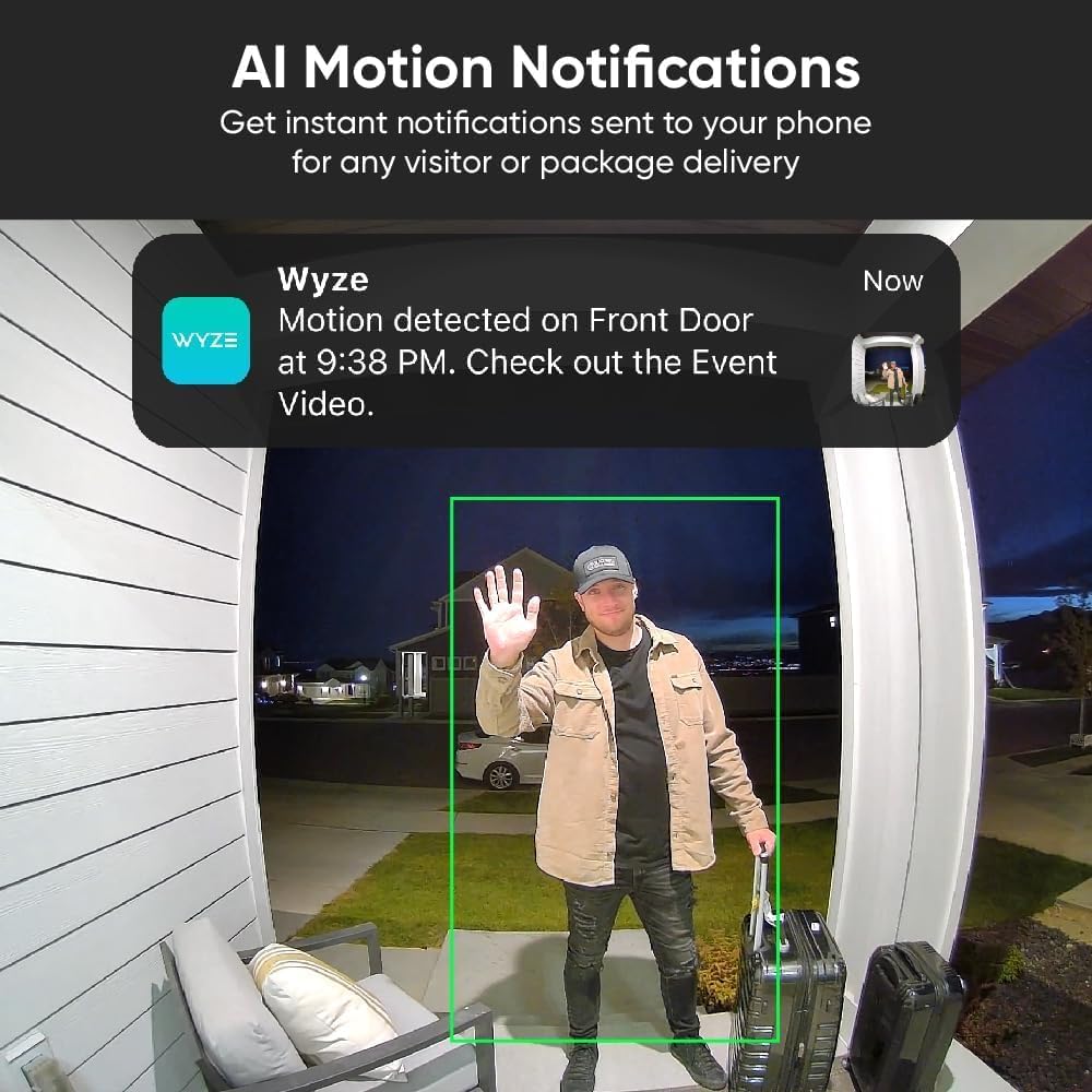 Wyze Doorbell Camera v2 pre-roll clips capture moments before motion triggers