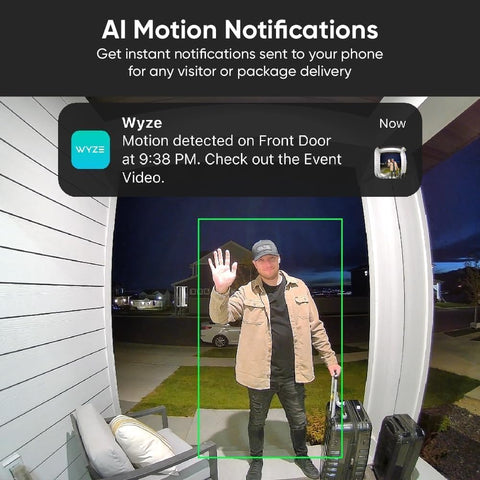 Wyze Doorbell Camera v2 pre-roll clips capture moments before motion triggers