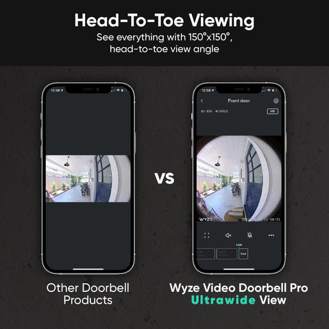 Wyze Doorbell Pro night vision delivers clear footage after dark.