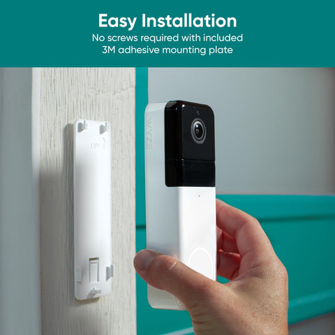 Wyze Doorbell Pro wire-free installation emphasizes flexible placement.