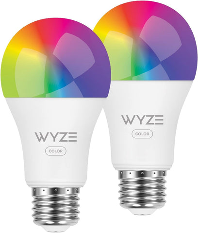 Wyze Lifestyle Bulb Color 1100lm brightens living room with vibrant, energy-efficient lighting.