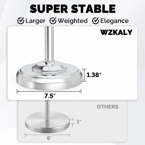 Anti-slip base protects floors while keeping the holder steady.