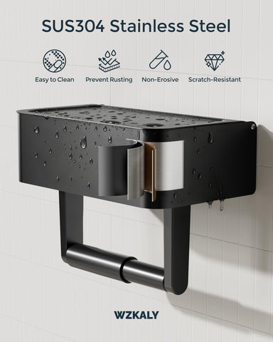 Diagram of WZKALY installation options: self-adhesive or wall mount for easy setup.