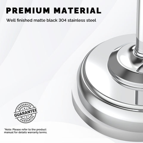 No drilling required for quick setup on any bathroom floor.