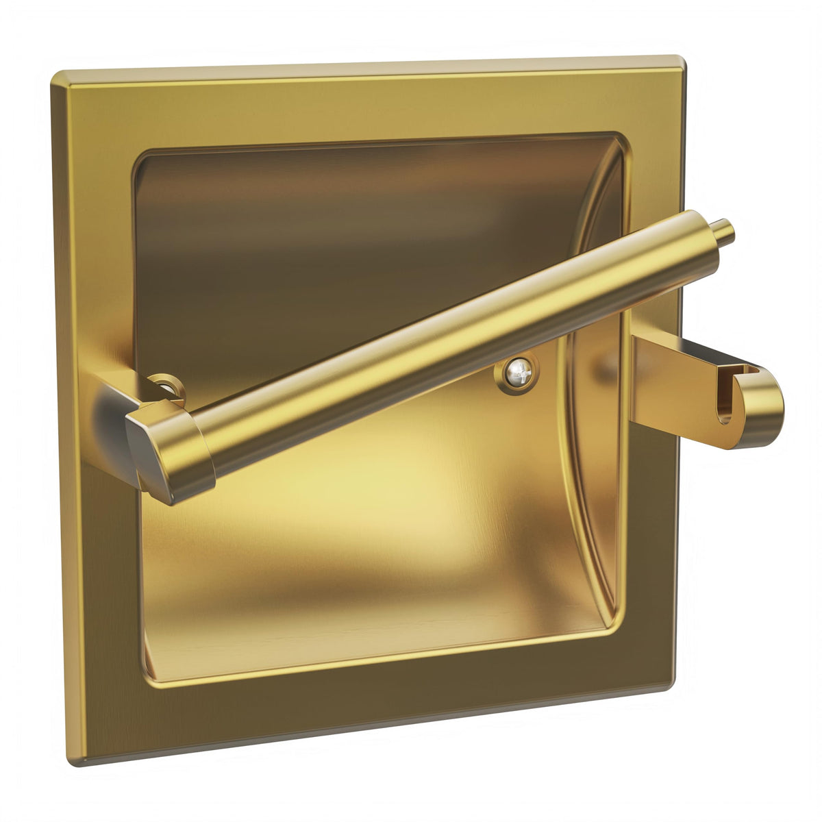 WZKALY recessed gold holder front view, rust-resistant stainless steel for durability