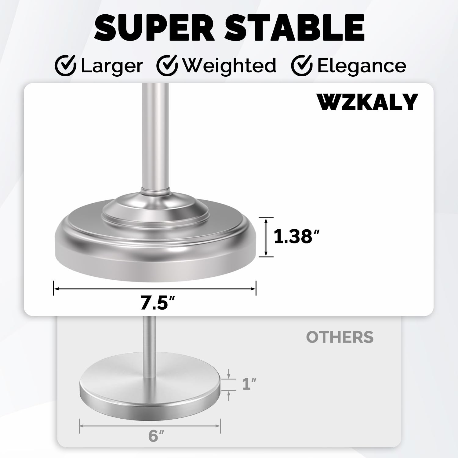 WZKALY 22-inch height offers convenient reach in the bathroom.
