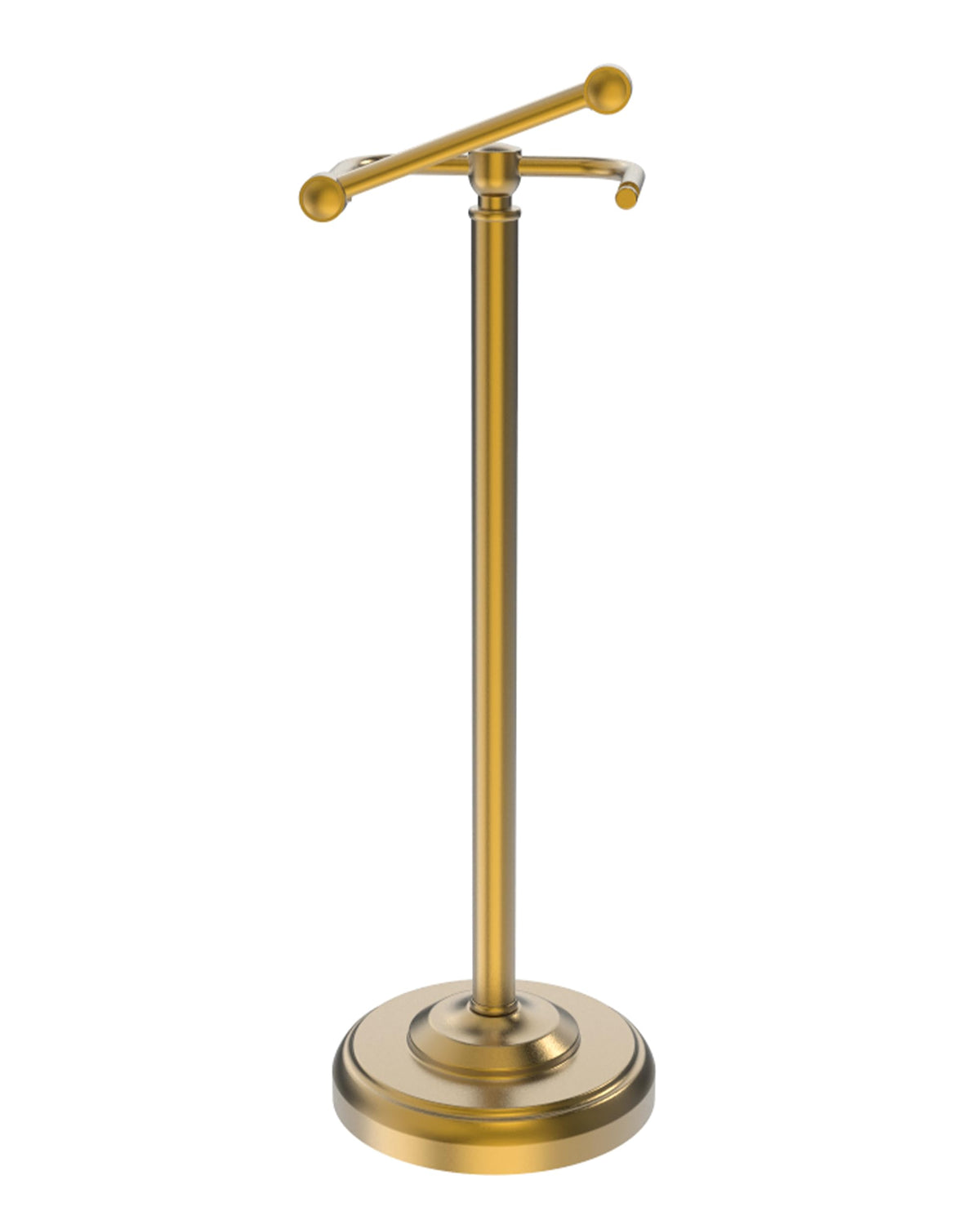 WZKALY free-standing toilet paper holder in brushed brass for easy access in bathrooms.
