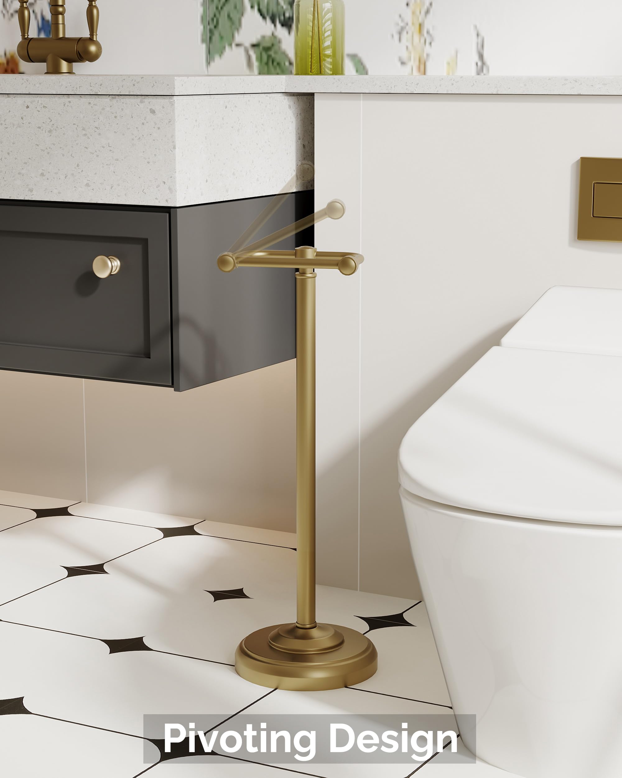 WZKALY post-pivoting design keeps toilet paper within reach and neat.