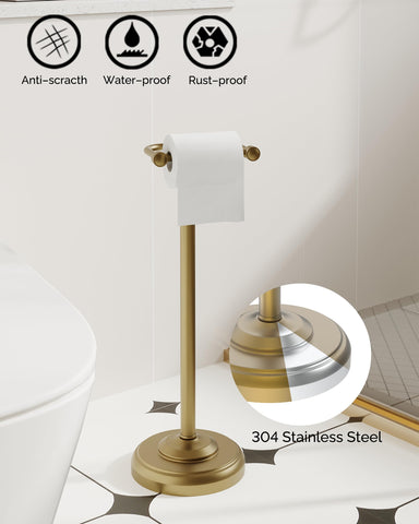 WZKALY weighted base adds stability on any bathroom floor.