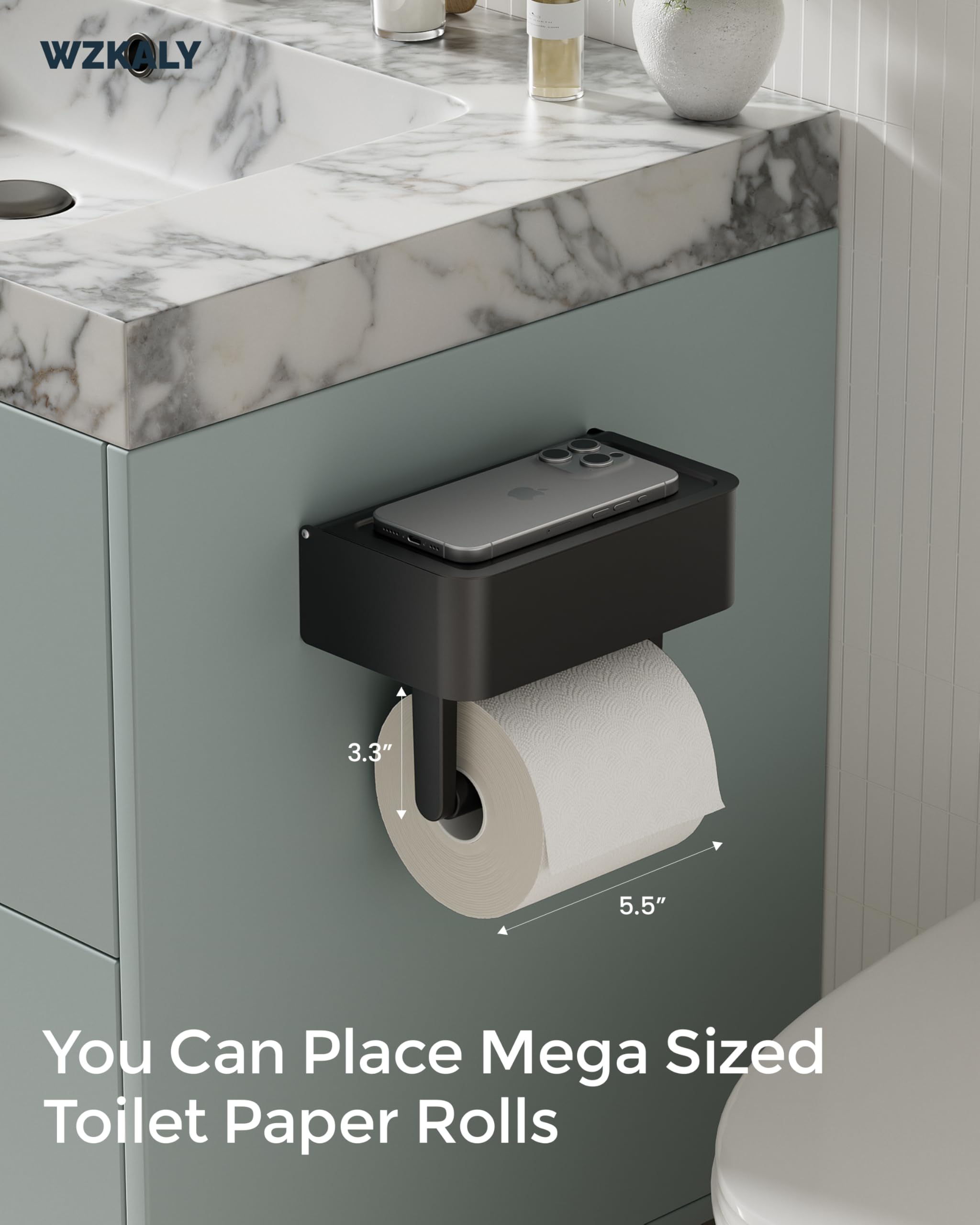 WZKALY wipes dispenser with built-in shelf for discreet storage and quick access.