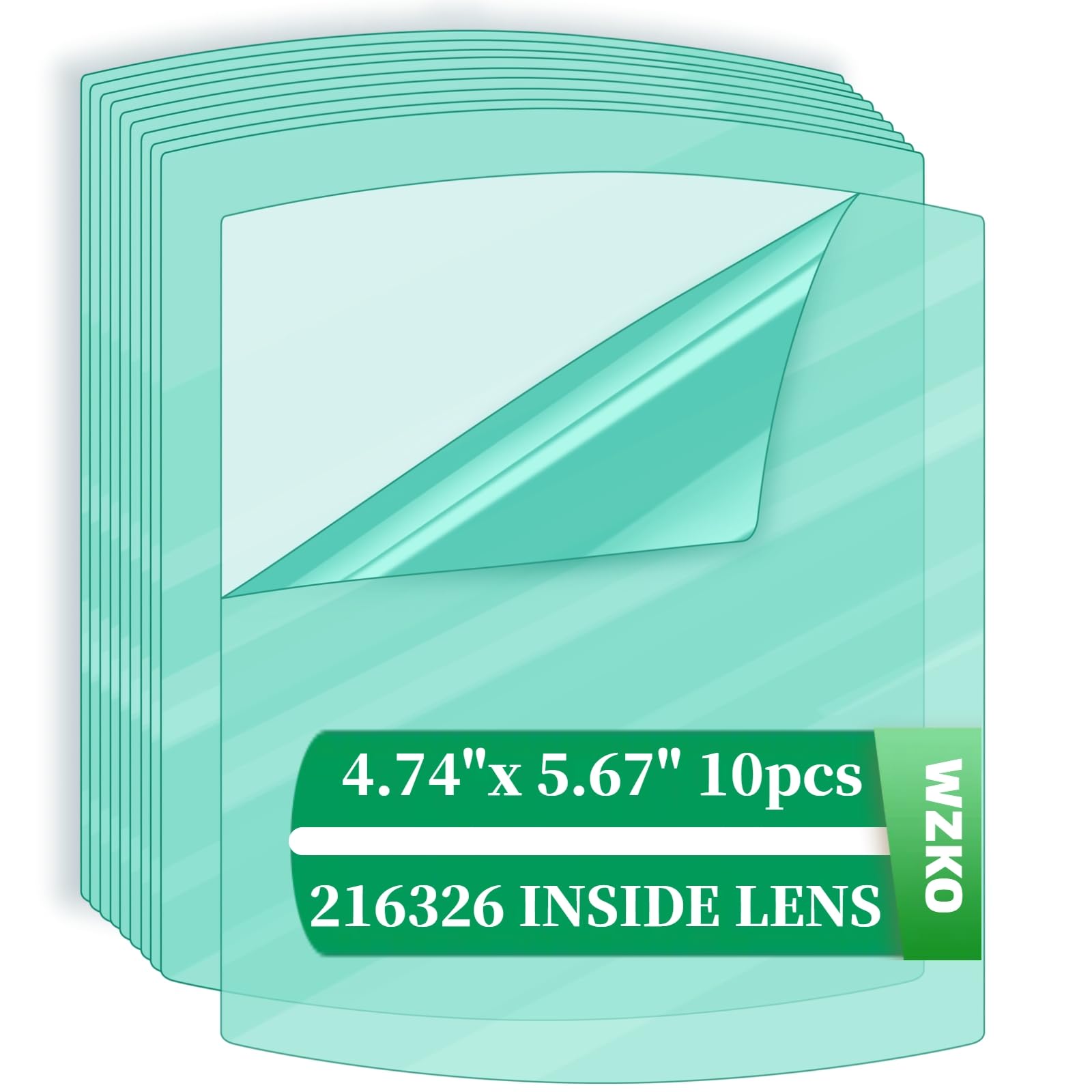 WZKO 216326 front lens cover for MP-10 Elite provides clear visibility during welding