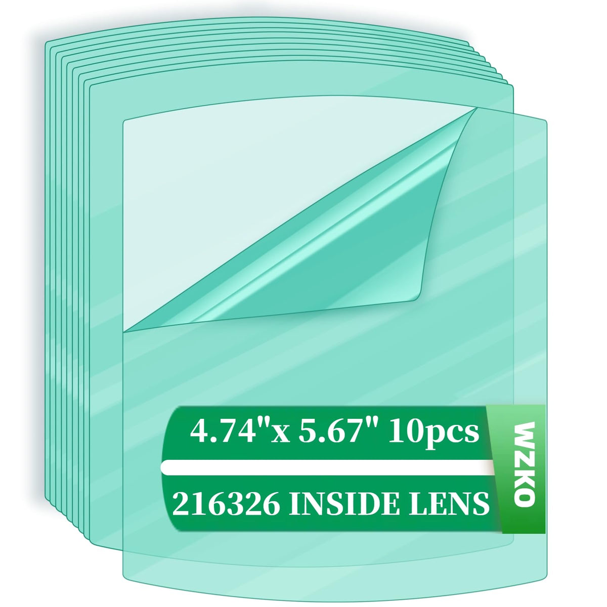 WZKO 216326 front lens cover for MP-10 Elite provides clear visibility during welding