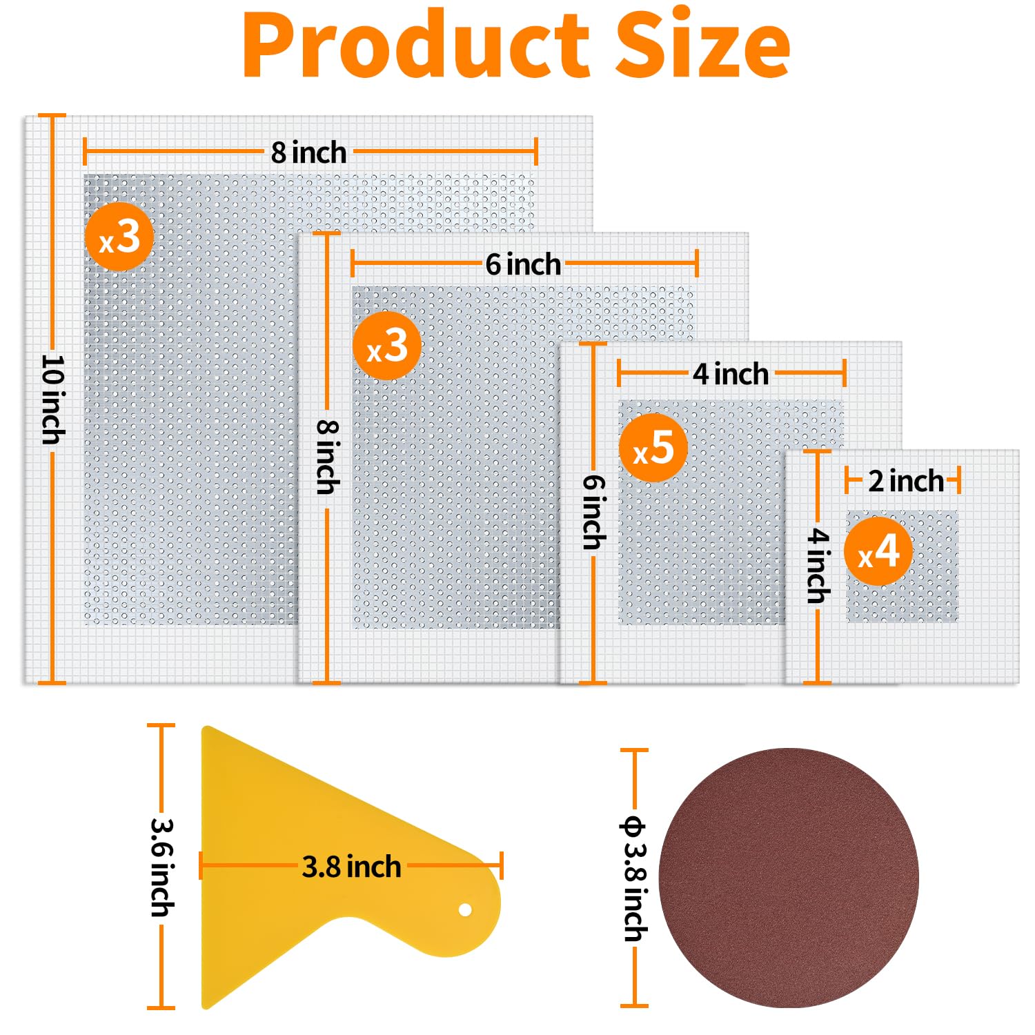 WZNBJLX 6x6 inch patch provides sturdy support for mid-sized damages.