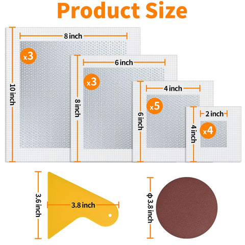 WZNBJLX 6x6 inch patch provides sturdy support for mid-sized damages.
