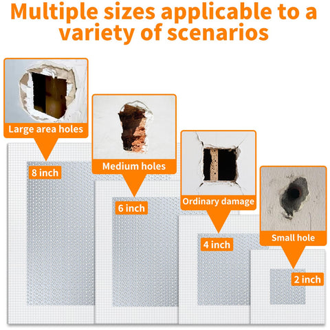 WZNBJLX 8x8 inch patch covers bigger areas on walls and ceilings.