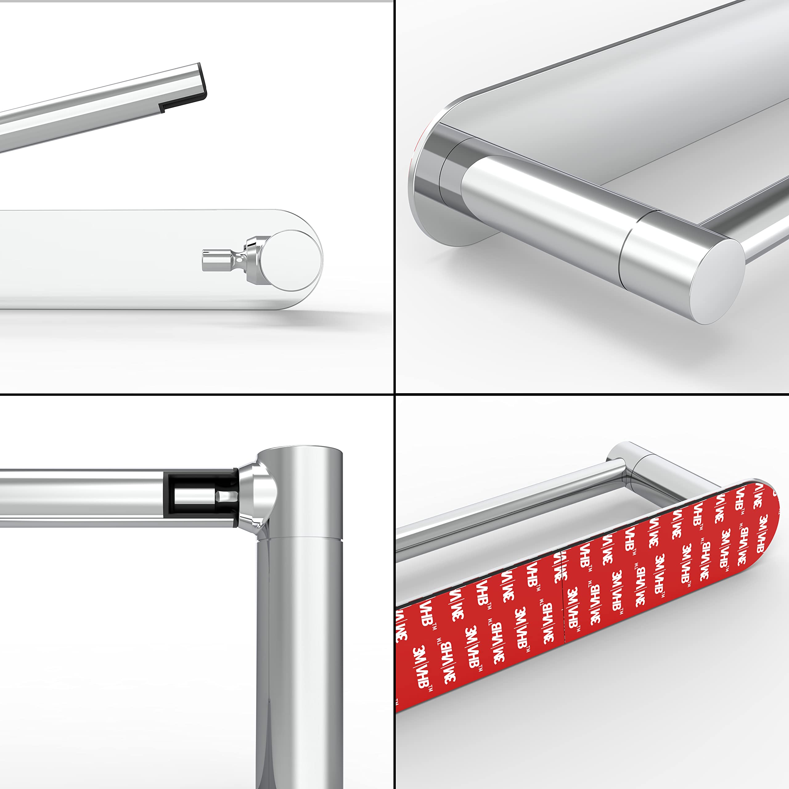 WZRUA adhesive holder usable on tile, ceramic, marble, metal, or glass.