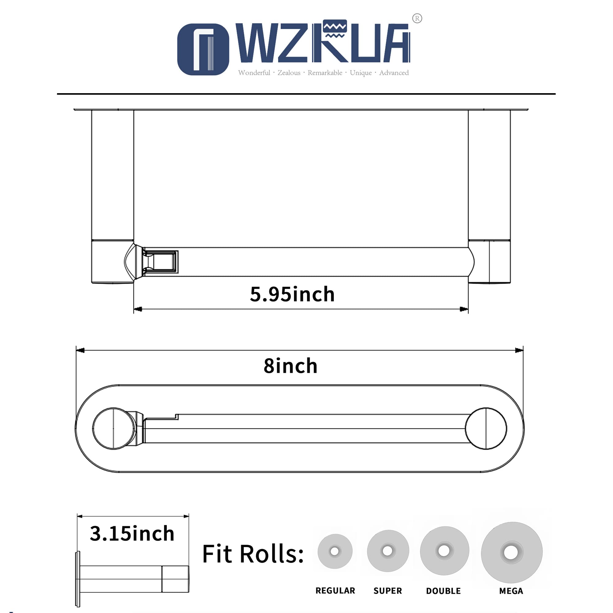 WZRUA quick-install, no drilling required for renter-friendly setup