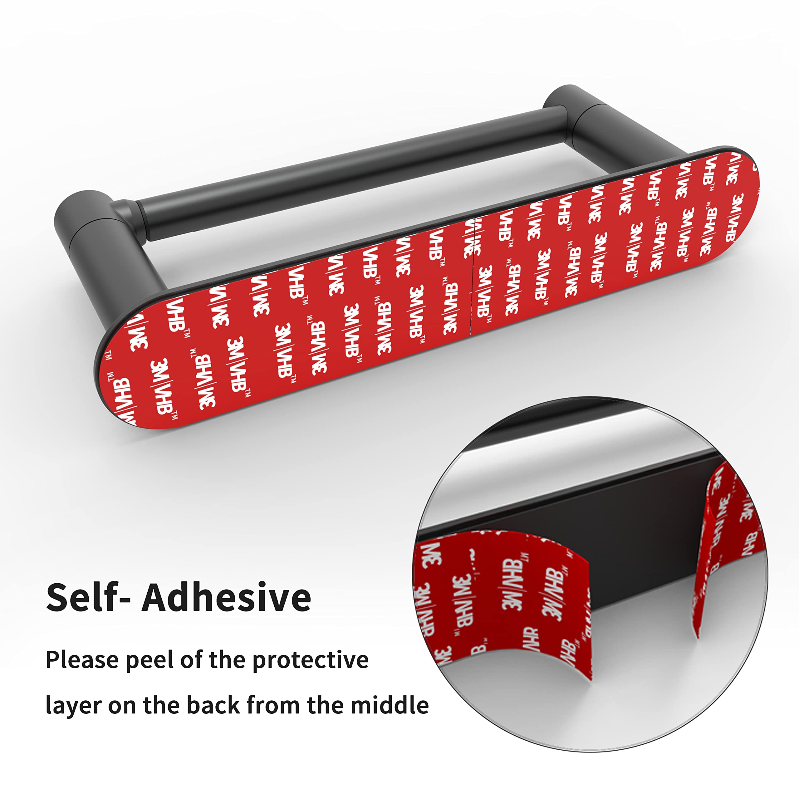 WZRUA durable matte black holder with stainless steel and zinc alloy body