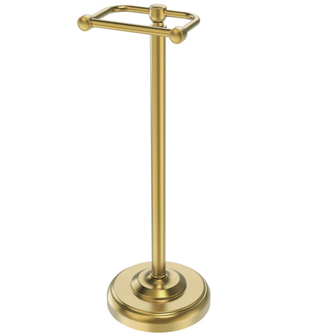 WZRUA brushed gold free standing toilet paper holder adds convenient, stylish storage