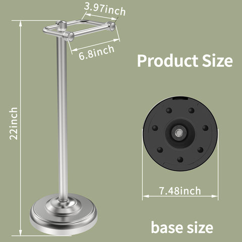 WZRUA 22-inch height free-standing unit fits standard rolls.