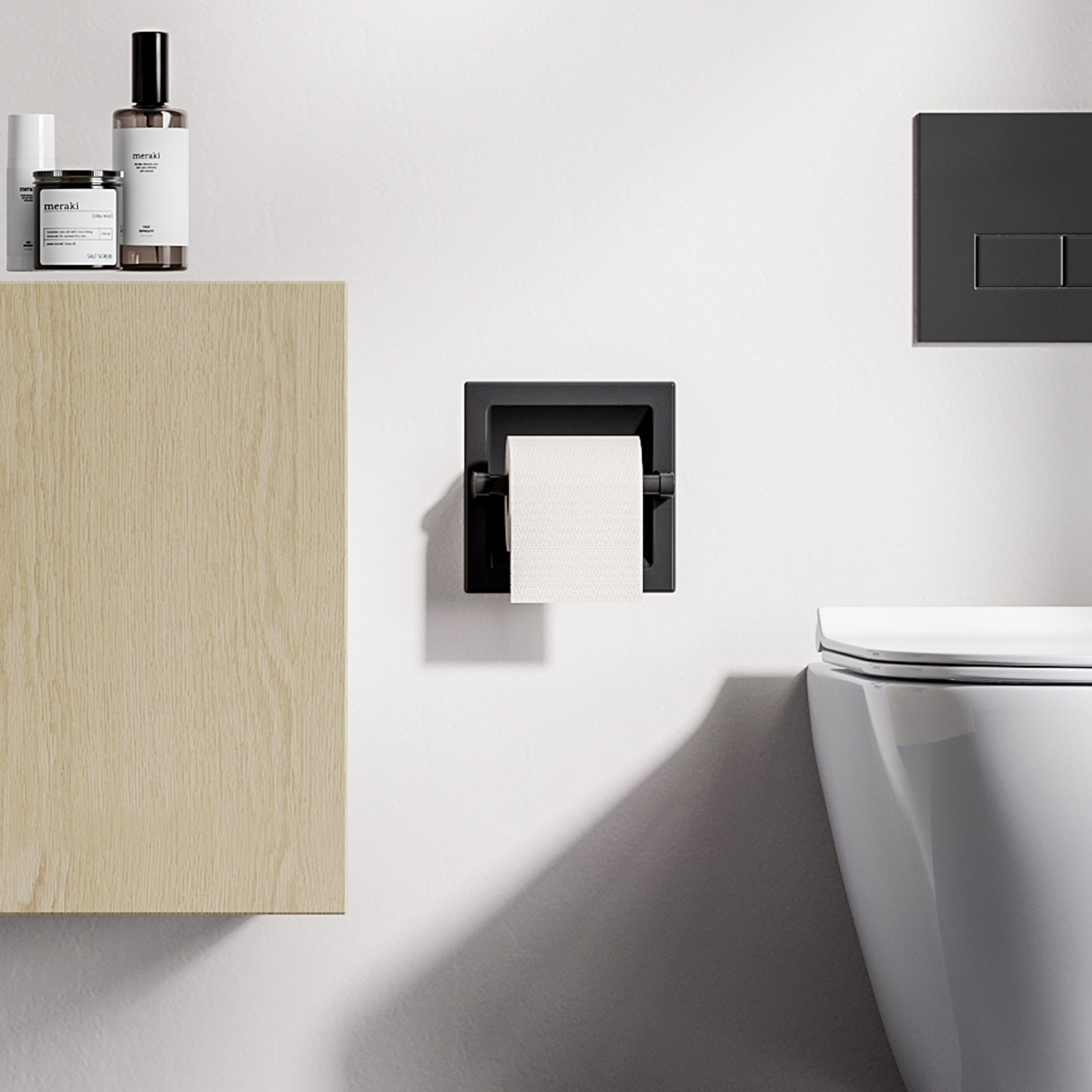 WZRUA matte black in-wall mount with clean concealed installation
