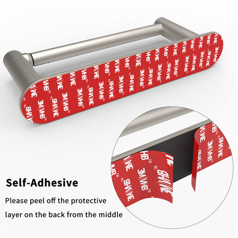 No drilling installation with strong adhesive suitable for rentals