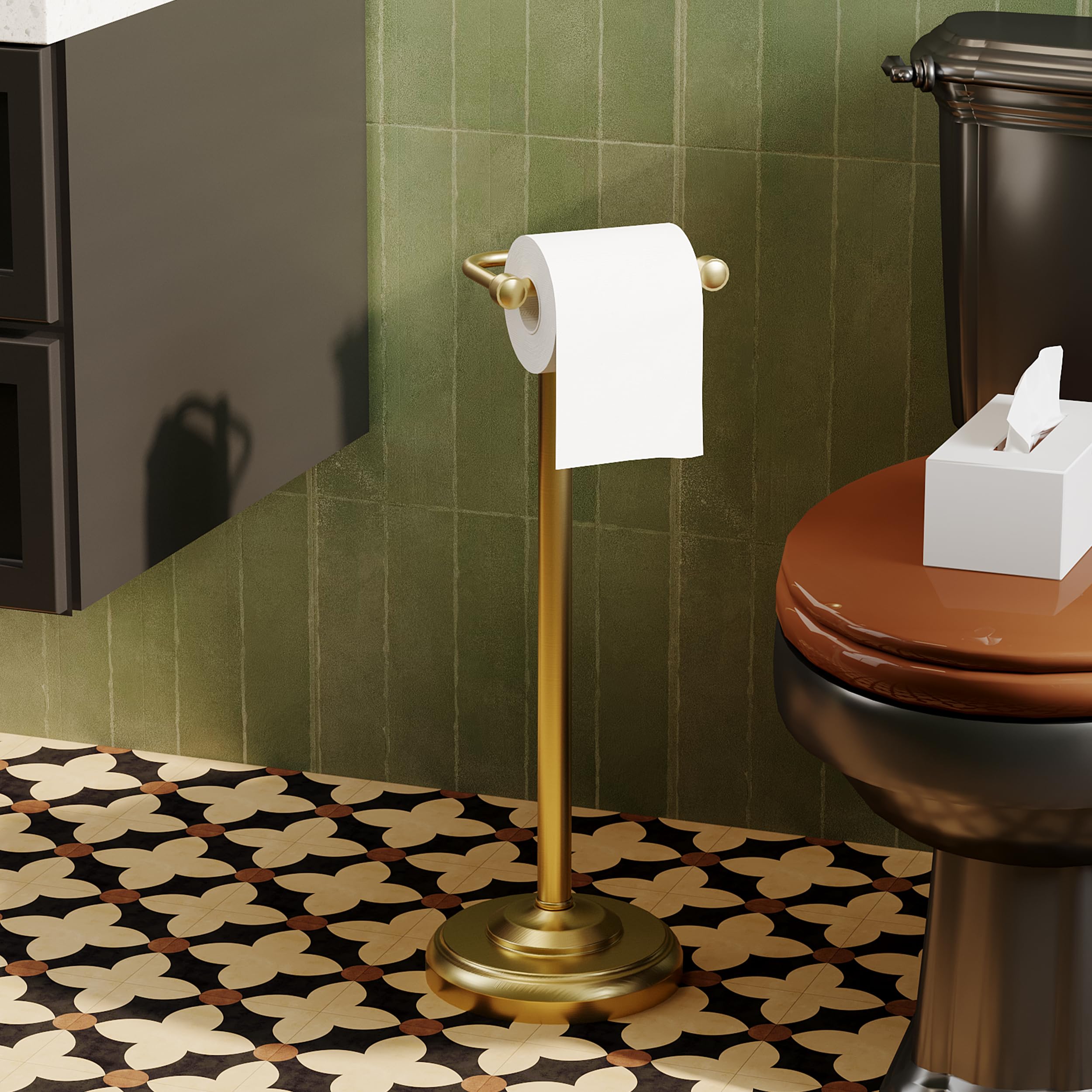 WZRUA SUS304 stainless steel tissue roll stand resists rust for daily use