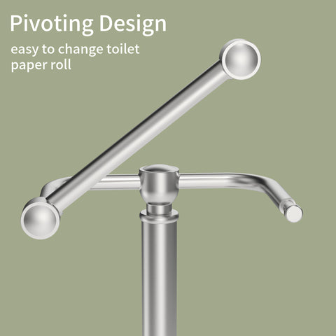 WZRUA toilet paper holder pivot design enables easy paper replacement.