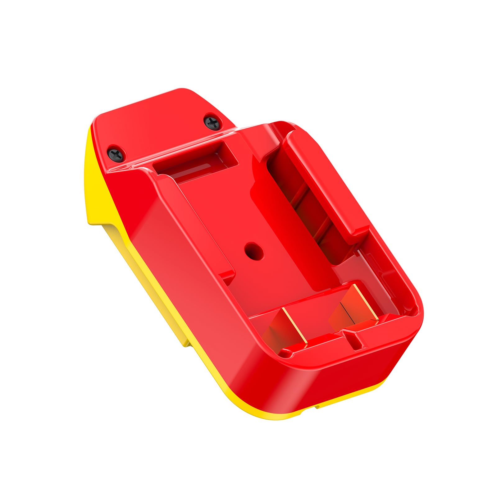 X-Adapter shows proper battery insertion for dependable DeWalt 20V Max use.